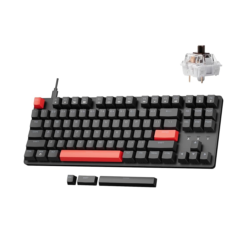 Amazon.com: LEMOKEY X1 Wired Mechanical Keyboard, QMK